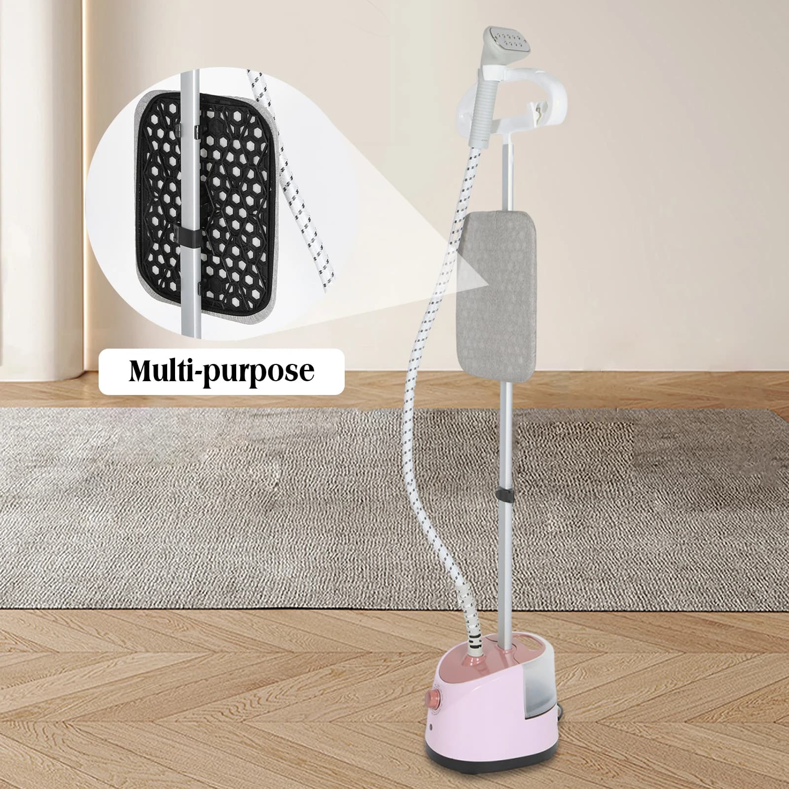 Steamer for Clothes Flat and Hanging Ironing Vertical Clothes Steamer with 11 Ironing Modes Fabric Steamer for Home