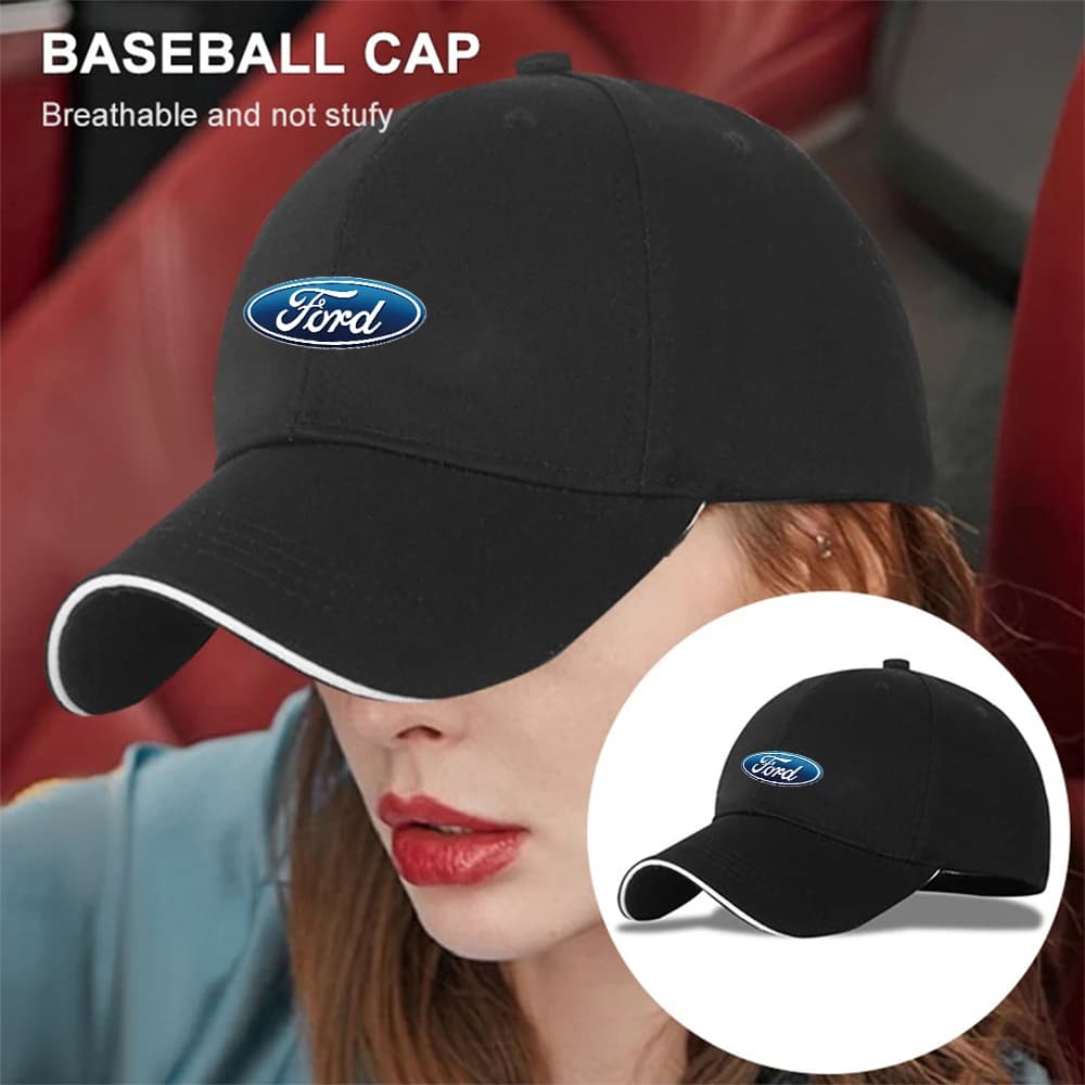 Car Logo Embroidered Baseball Cap Outdoor UV Protection Hat Decoration For Ford Focus Smax Ranger Mustang Fiesta Shelby ST Edge