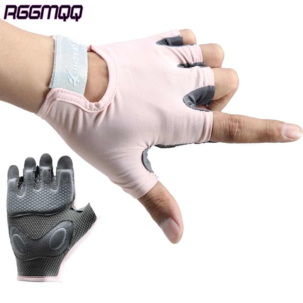 1 pair of breathable fingerless workout gloves for men and women - Gym Gloves for weight lifting, cycling, CrossFit - Shock-resistant foam