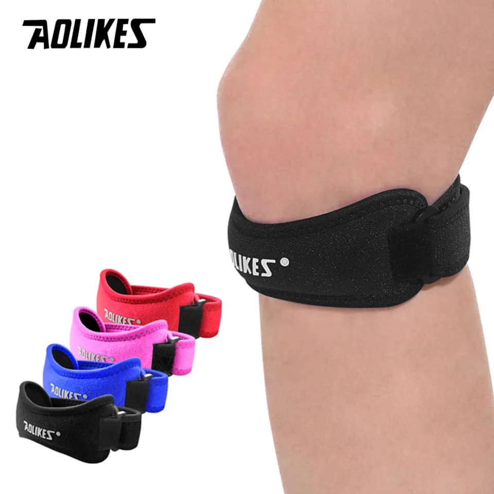 AOLIKES 1 pz sport rotula Brace cinturino regolabile ginocchiere supporto per ginocchio Pad equipaggiamento protettivo basket pallavolo Protector