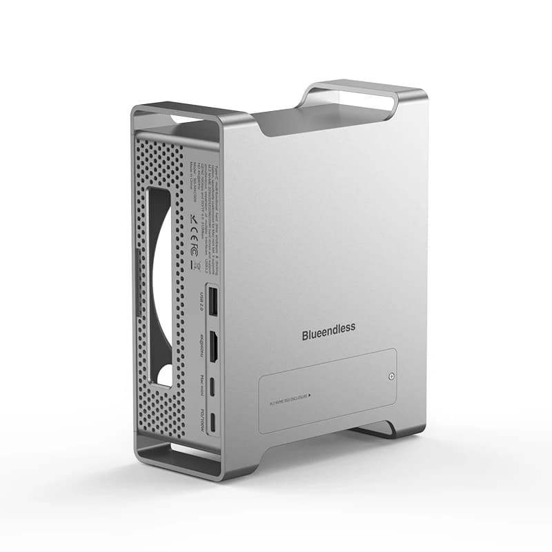 Mini Docking Station M4 con Hub USB Type-C e Box Esterno in Alluminio per USB 3.2 10Gbps, USB 2.0, SD, TF, M.2 NVMe