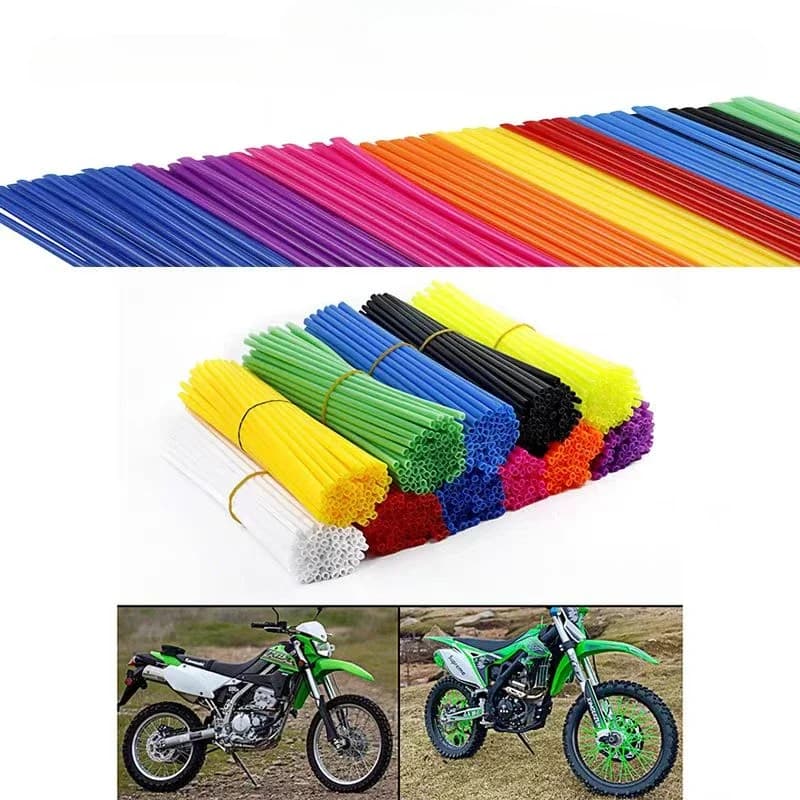 72PCS 11 Colori Universale Dirt Bike Raggio Coperture Moto Cerchione Raggio Wrap Kit Pelli Copertura Della Protezione per Motocross Bicicletta