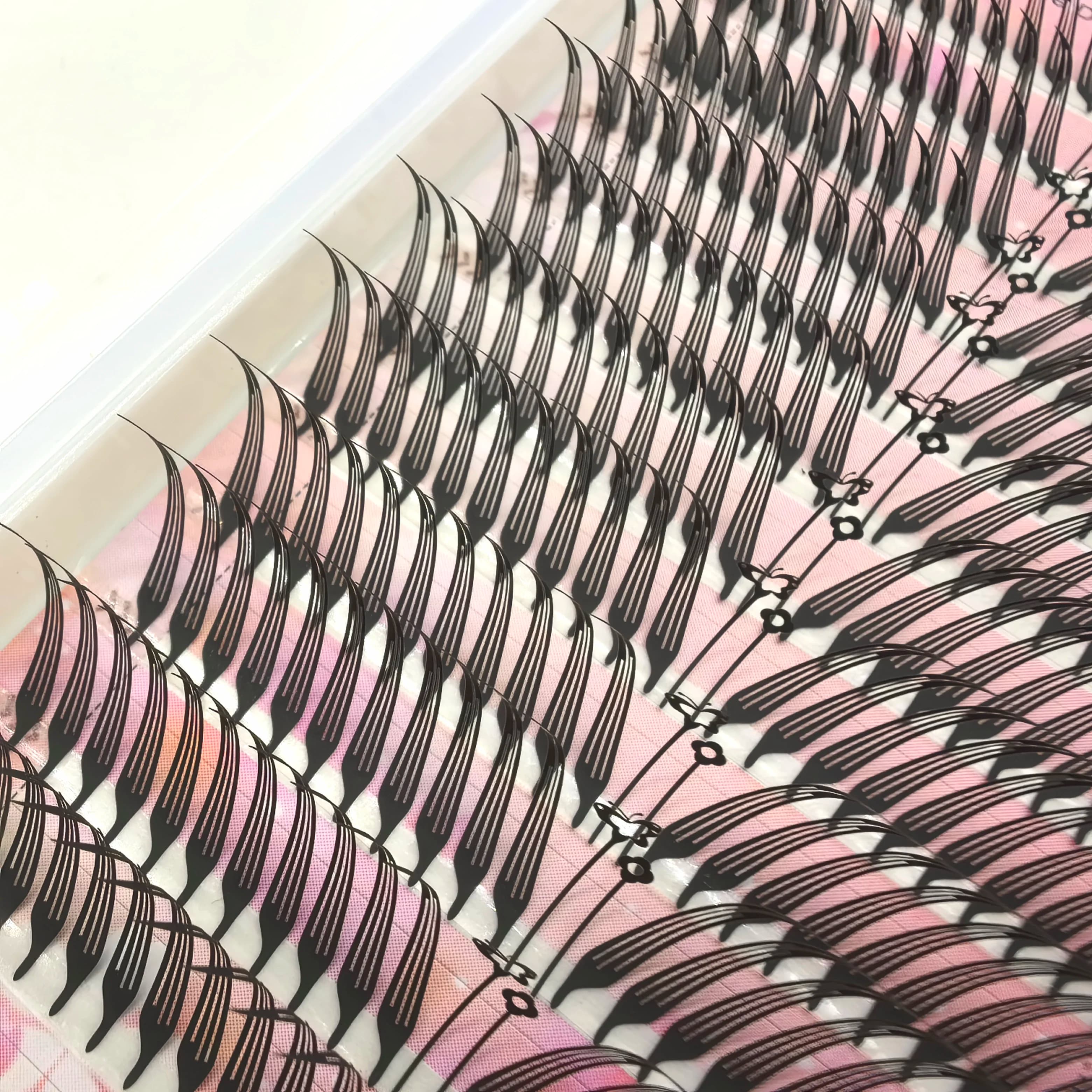 Tbesttt Comic Spire Extension Eyelashes Individual prepackaged volume fan Faux cashmere natural feather-shaped eyelashes