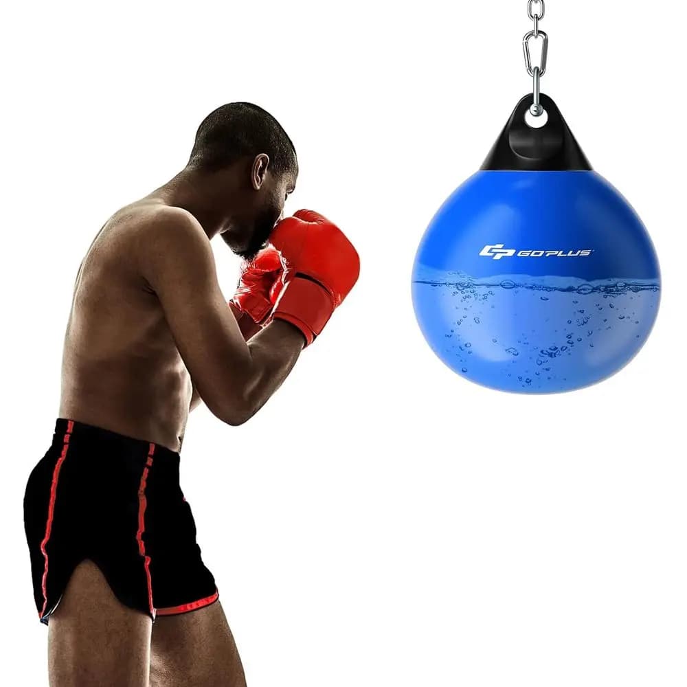 Sacco da Boxe Pesante 21 kg / 18-110 libbre, con Catena Regolabile, Riempibile con Acqua, Ideale per Allenamento Boxe e MMA