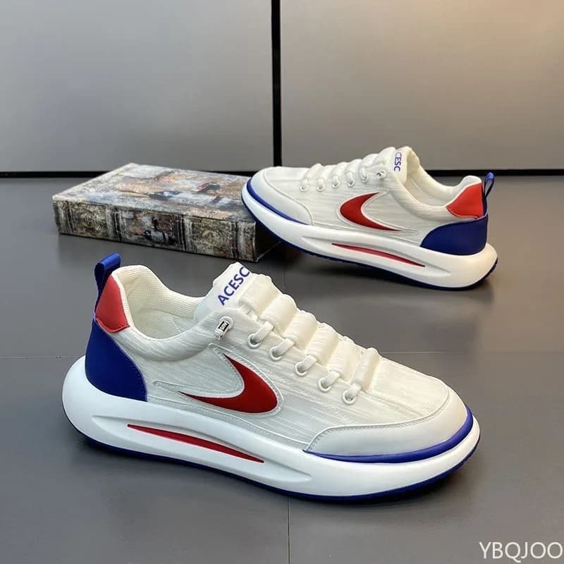 Large Size Spring and Autumn New Thick Sole Height Increasing Casual Men's Shoes Niche Trend Versatile Flat Sports Men's Shoes