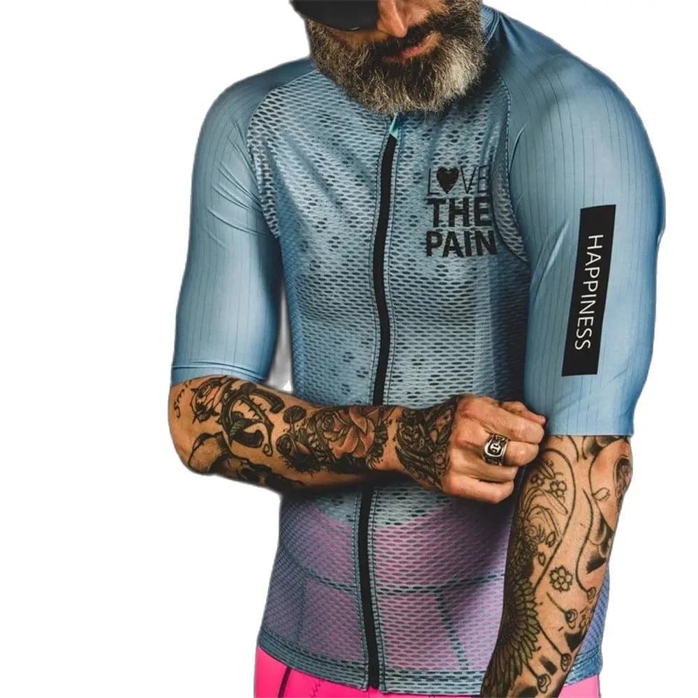 Love The Pain Men's Cycling Jersey Summer Breathable Sweatshirt Maillot Ciclismo Vest Sleeveless Run Quick Dry Leisure Clothing