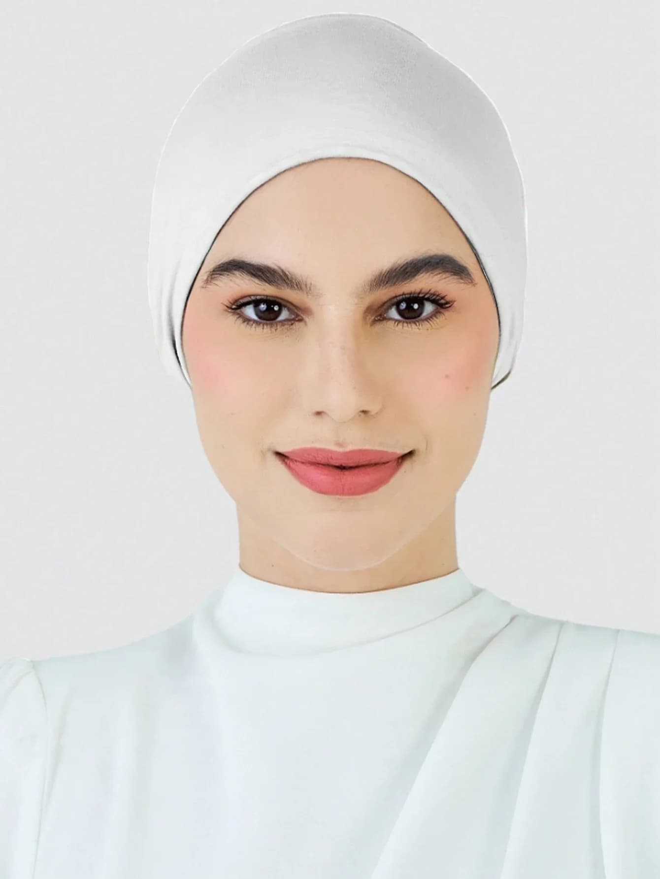 Fascia per capelli a turbante da donna a tinta unita con dettaglio plissettato, traspirante, comoda, antiscivolo, per sport e hijab