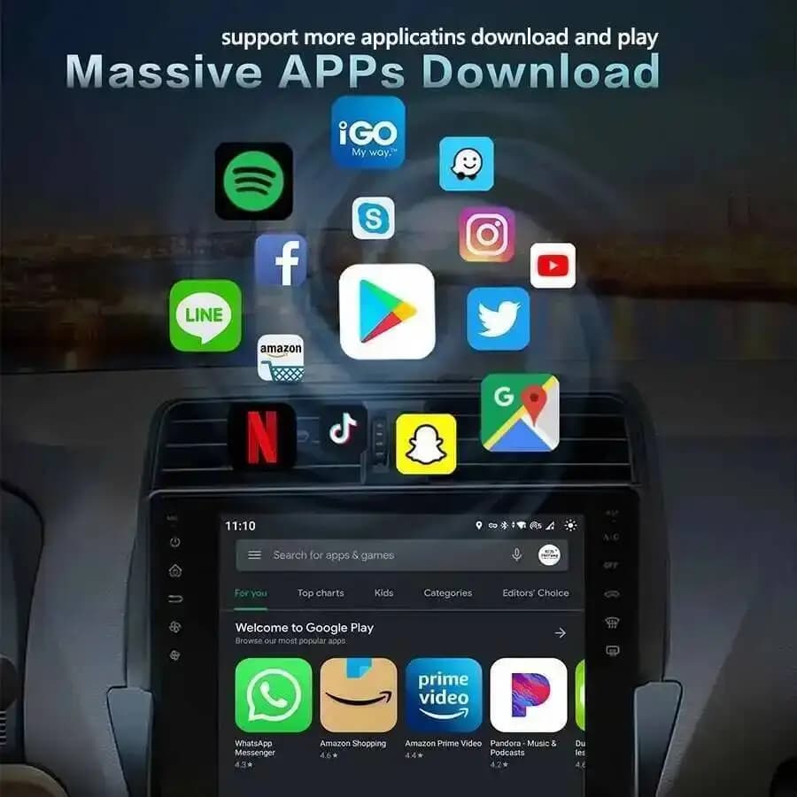 Carplay Stereo 12.1 ''Automotive DSP Android 15 Schermo Verticale di Navigazione Bluetooth 4G GPS Navi Lettore Video Multimediale per Auto HU