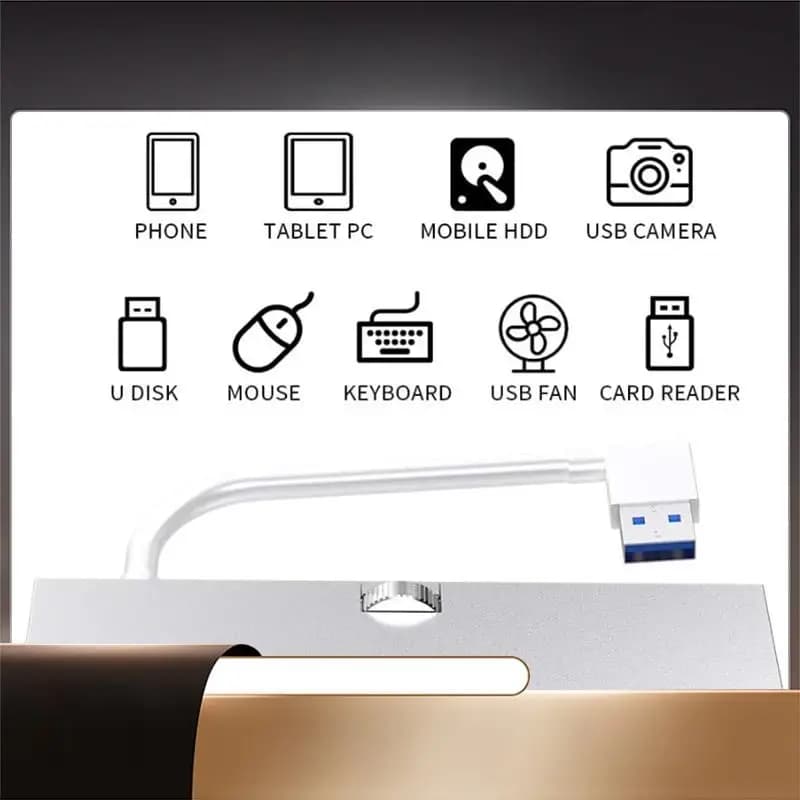 Rocketek Splitter USB 3.0 hub adaptor to 3 doors aluminum alloy with SD/TF card reader for Imac 21.5 27 PRO Slim Unibody Computer-N3