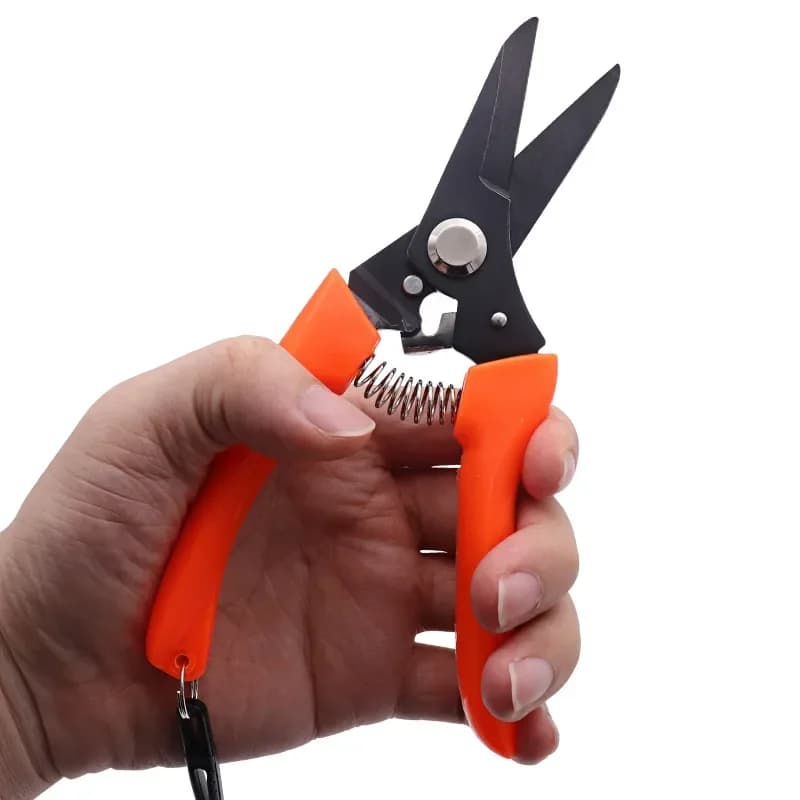 2pcs PVC Handle Garden Clipper Blackening Repair Scissor Hand Tool for Gardening Stainless Steel Blade Tree Branch Pruning Shear