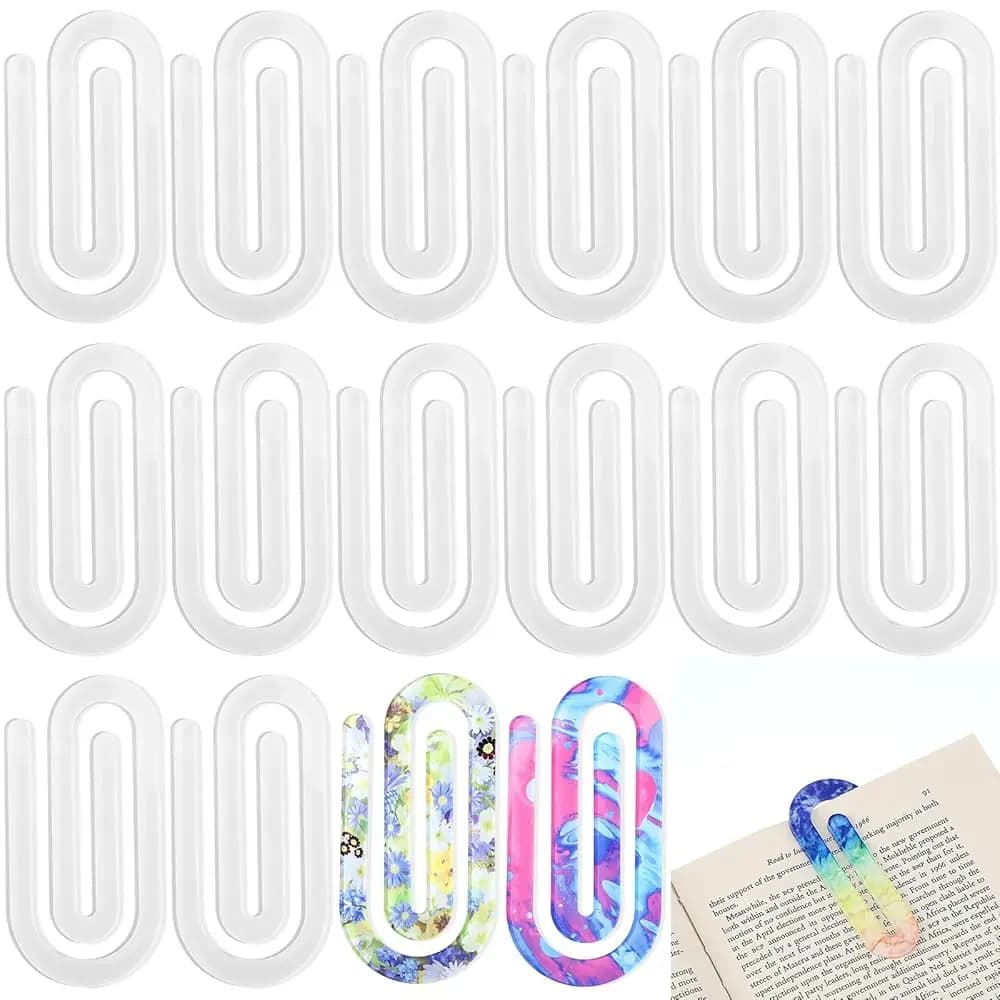 Confezione da 16 fermagli per carta in acrilico bianco per sublimazione, 3 x 1,2'' Jumbo, segnalibri per sublimazione per il ritorno a scuola, resistenti al calore