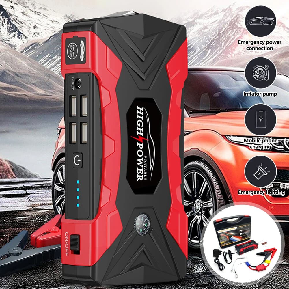 3000A Auto Salto Avviamento Dispositivo di Avviamento Accumulatori E Caricabatterie Di Potere Portatile Batteria Avviamento Lanciatore Per Auto Booster Articoli 99800mAh 20000mAh