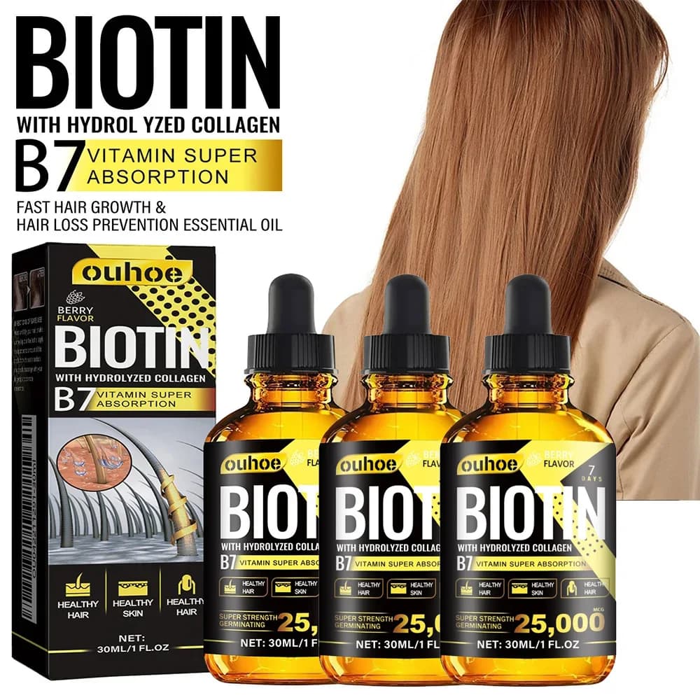 OUHOE Collagen B7 Essential oil for hair to the vitamin hydrate and softens hair, essential oil for hair care prevents hair loss