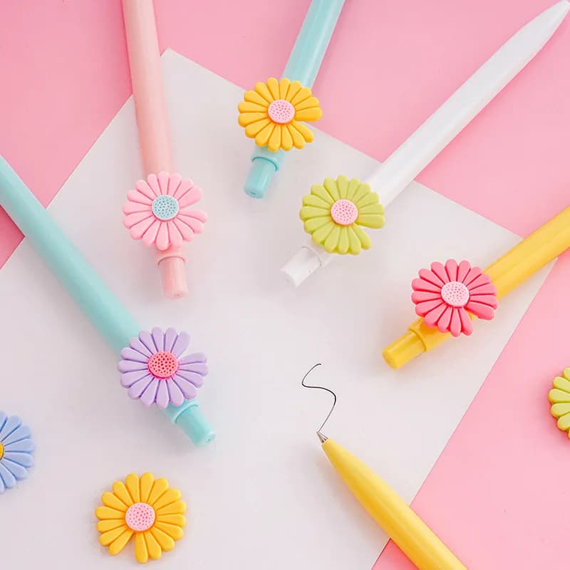 Set di penne Gel Fresh Daisy Creative Student Writing implementa School Office Signature Pen Learning Stationery all'ingrosso