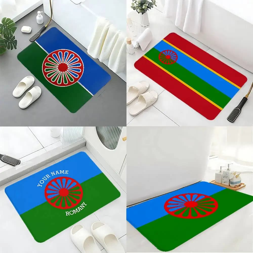 Gypsy Romani Roma Flag Floor Mat Living Room Rug For Bedroom Welcome Mat Outdoor Rug