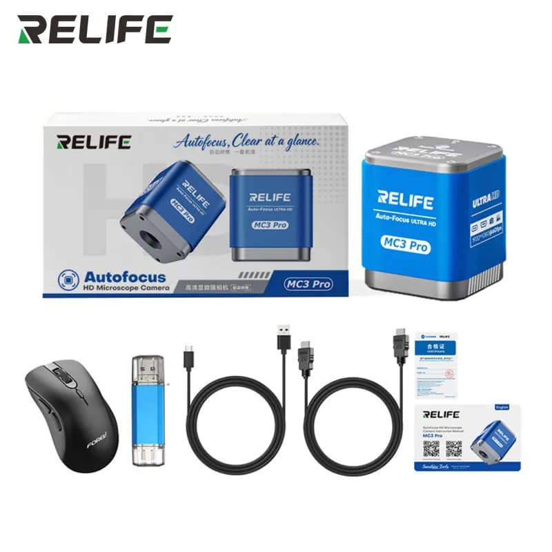 RELIFE MC3 Pro HD Microscope Camera One-second Auto Focus 1920*1080 Resolution No need for Frequent Manual Focus Adjustment