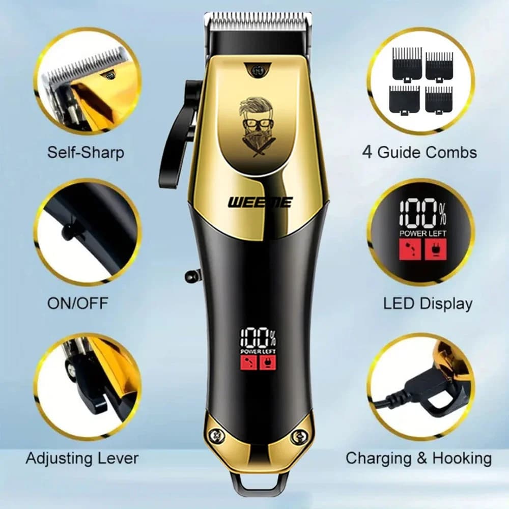 2026 Men's Electric Hair Clipper Beard Trimmer/Rechargeable Hair Cutting Machine Vintage Hair Trimmer Kit Boyfriend Gift