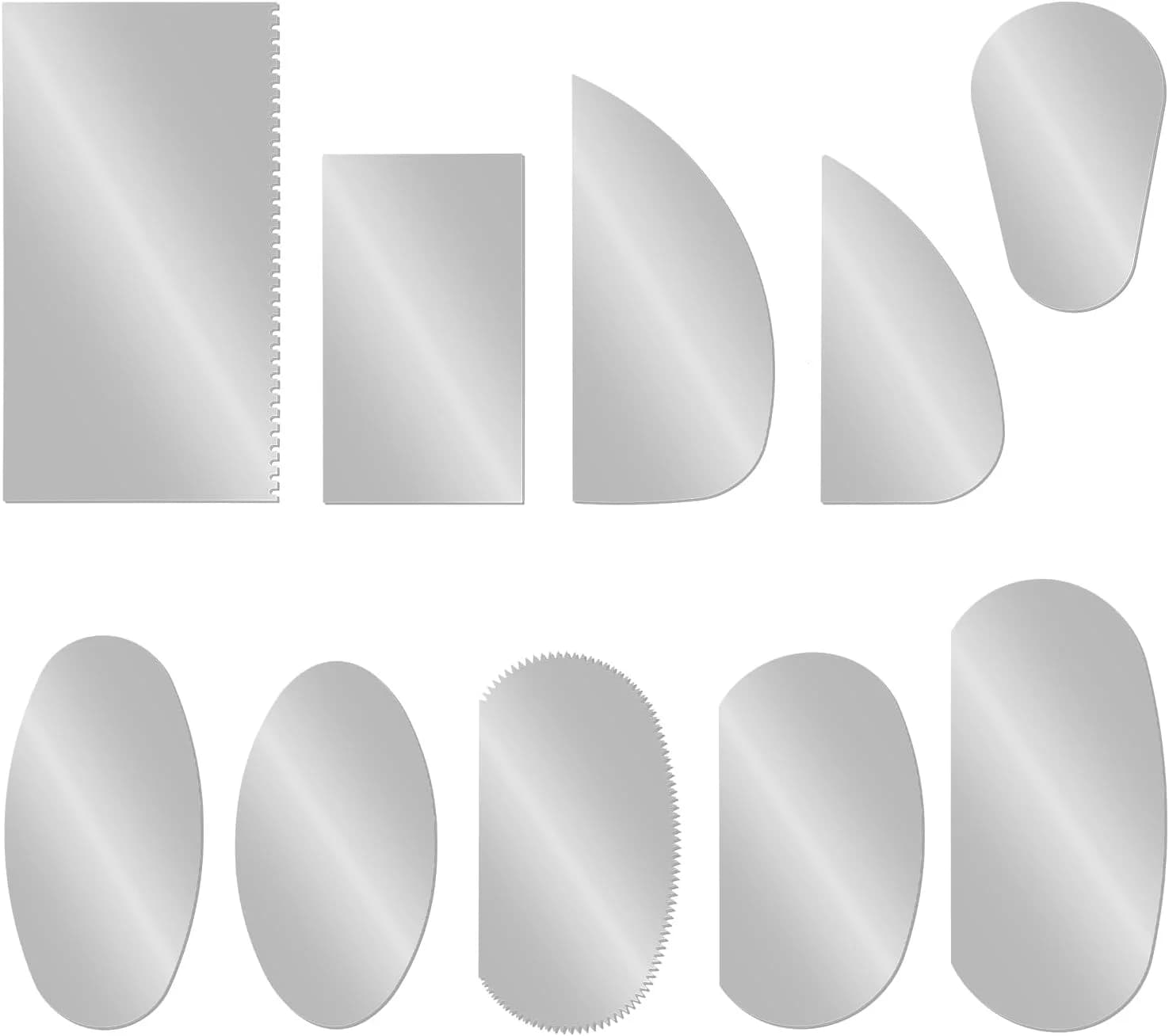 10 pezzi di riparazione ceramica raschietto in acciaio inossidabile raschietto per fanghi di olio strumento per scolpire l'argilla raschietto per fanghi strumento professionale per l'insegnamento