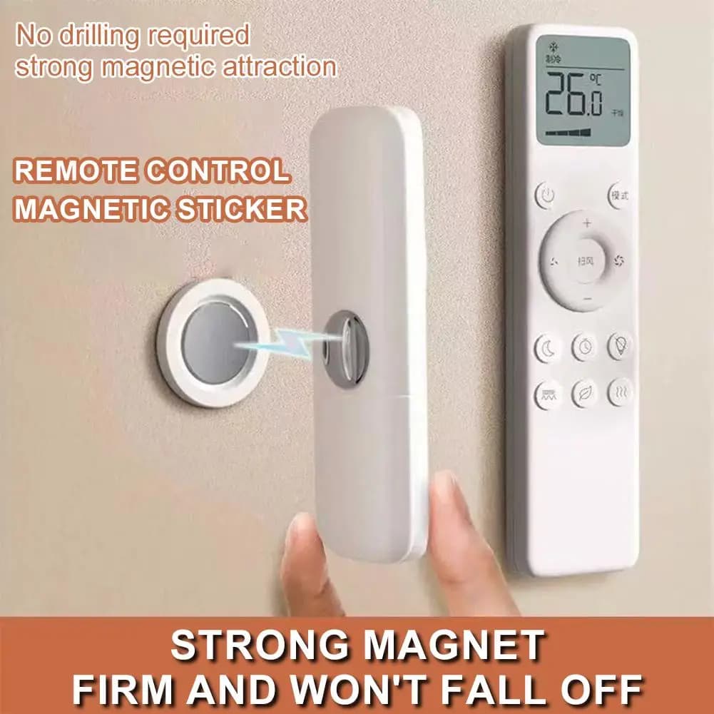 Magnetic Remote Control Holder Wall Mount No-Drilling Strong Adhesive Storage Hook Anti-Lost Organizer for TV Air Conditioner