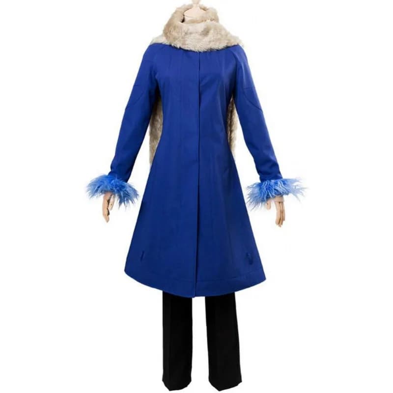 ❤️❤️❤️Poetic Walk Anime Mens Costume Cosplay Blue Cosplay Suit Cloak Scarf Suit Halloween Outfit❤️⭐️❤️