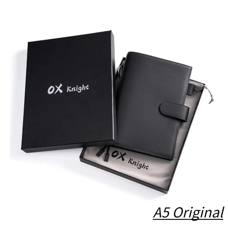 Copertina OX Knight Serie Originale A5 per Quaderno Hobonichi Cousin A5, Agenda Organizer in Vera Pelle Effetto Litchi
