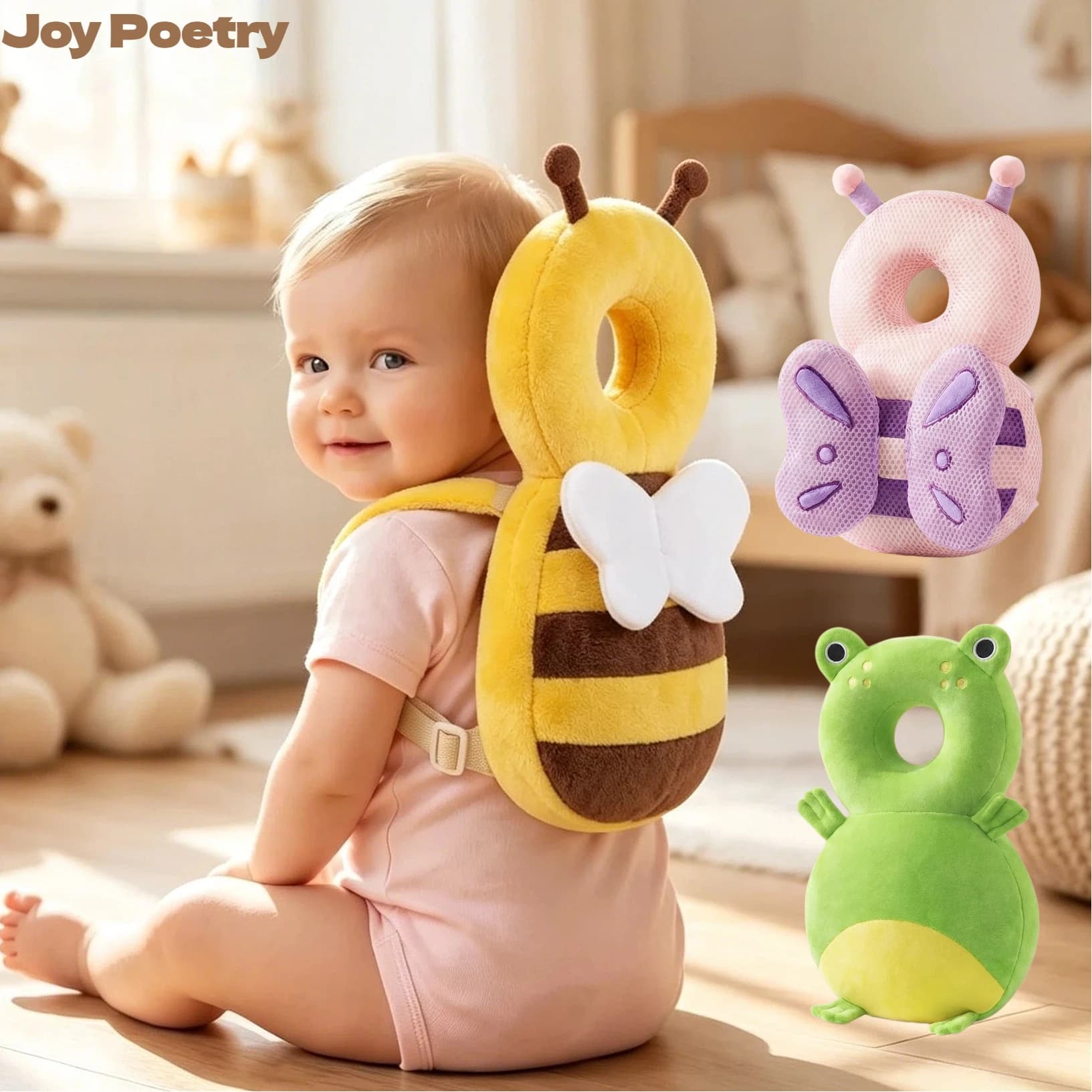Zaino Protettivo per la Testa dei Bambini, Cuscino Anti-caduta, Imbottitura di Sicurezza per Angoli e Bordi, Prevenzione Lesioni