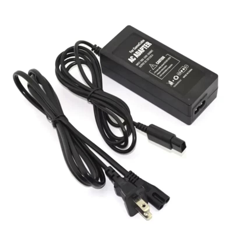 EU US AC 100-240V Power Supply for Gamecube Game Console Wall Charger with Charging Cable Cord for NGC