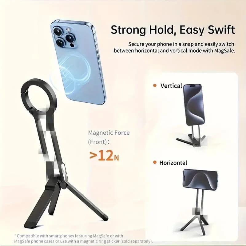 Mounting Buckle Magnetic Phone Holder MagSafe Multifunctional Photography Streaming Live Aluminum Alloy Portable Table Tripod
