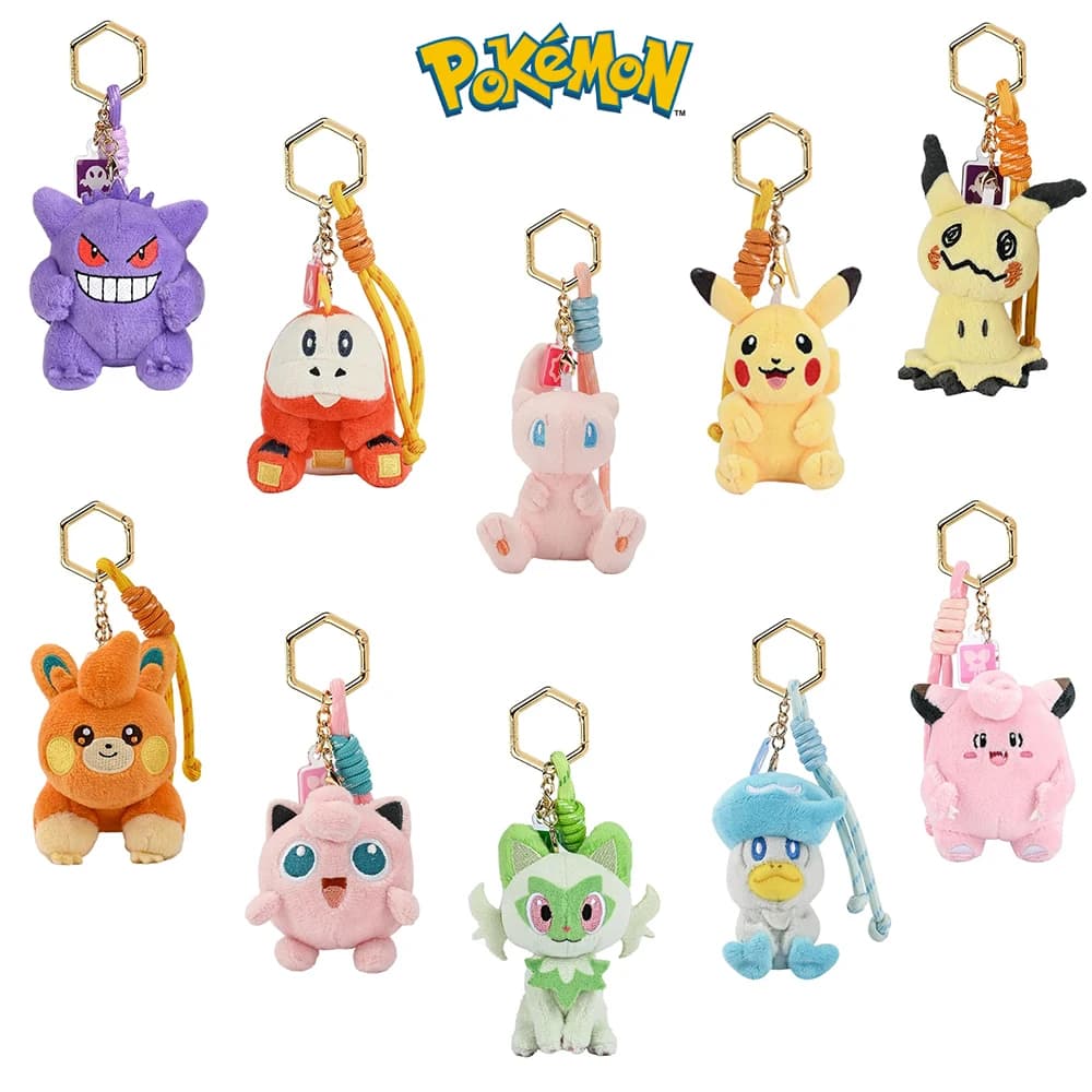 Peluche Originali Pokemon Serie Sweet Dream 6-9.5cm Mimikyu Fuecoco Pamo Mew Quaxly Simpatici Portachiavi Bambole di Peluche Regalo