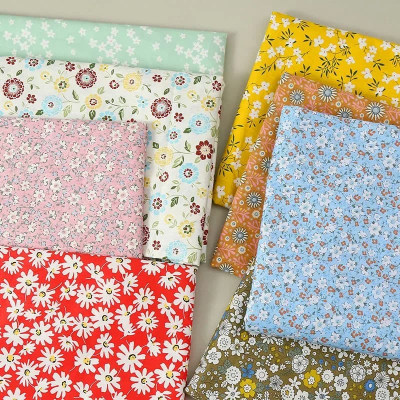 Tessuto stampato in cotone Fiore piccolo Abito da bambino Camicia Fai da te Lenzuolo Copripiumino Moda Cucito Materiale all'ingrosso Panno al metro