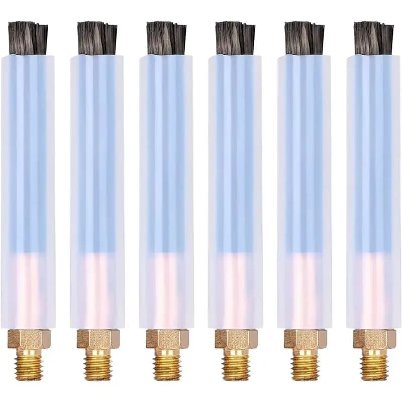[ABFI!】 Copper Head M8 For Weld Brushes(6Pcs) For Weld Seam Bead Joint Cleaning Polishing Machine For Welding Seam Cleaner