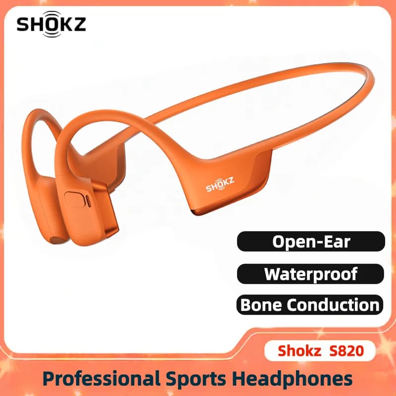 SHOKZ OpenRun Pro 2 S820 Wireless Open-Ear Headphones with Bone Conduction, Quick Charging 10 Minutes, Two Device Connection, sweat resistant for Sport
