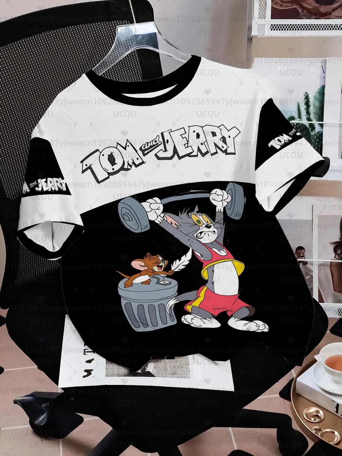 Nuove T-shirt Estive 2026 per Uomo e Donna con Stampa Cartoon Tom e Jerry, Maniche Corte, Traspiranti e ad Asciugatura Rapida, Magliette Casual per Coppie