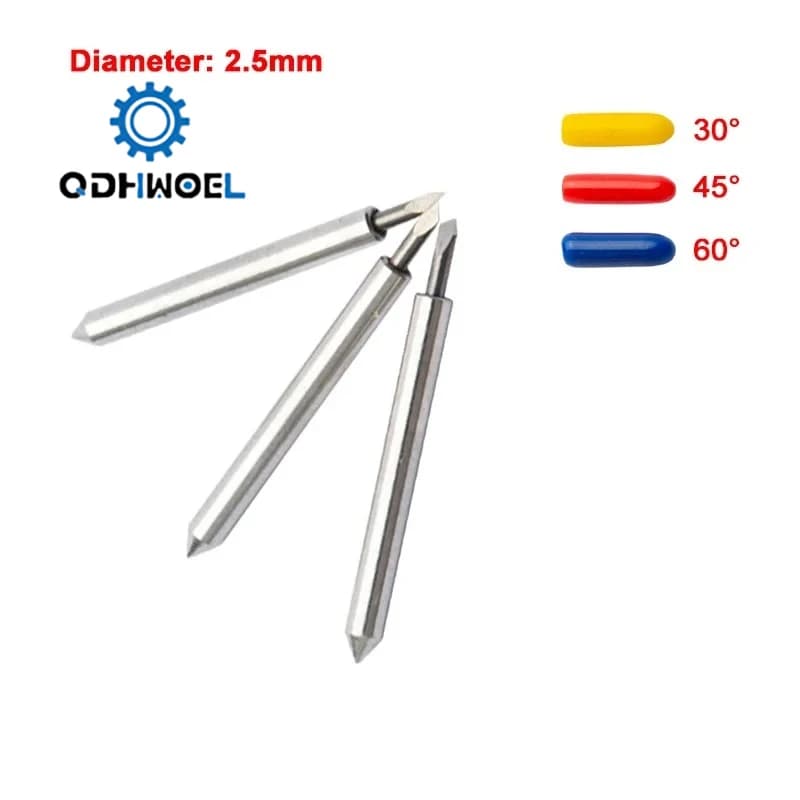QDHWOEL Dia 2.5mm GCC Juguar Cutting Blade For Expert 24LX AR-42 J5-132C 132S Vinyl Plotter Cutter 30/45/60 Degree