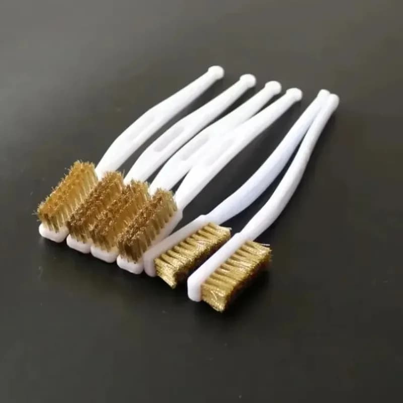 Set di 1/3/5 mini spazzole in ottone per rimozione vernice e ruggine, strumento industriale per lucidatura metalli e pulizia sbavature