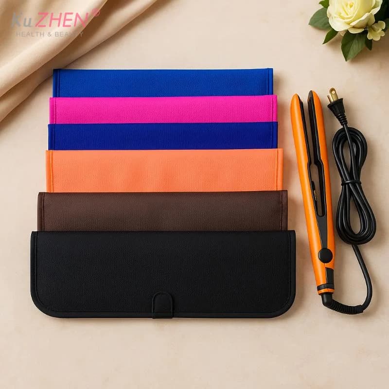 1 * Portable Anti-Health Mat Heat Resistant Mat for Hair Plate Iron Curlers Prevent burns Organizer for styling