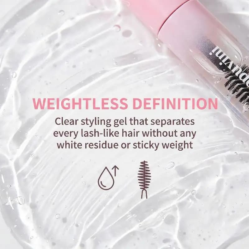 Eyebrow styling gel, waterproof mascara applicator, transparent formula, long life fixing for makeup