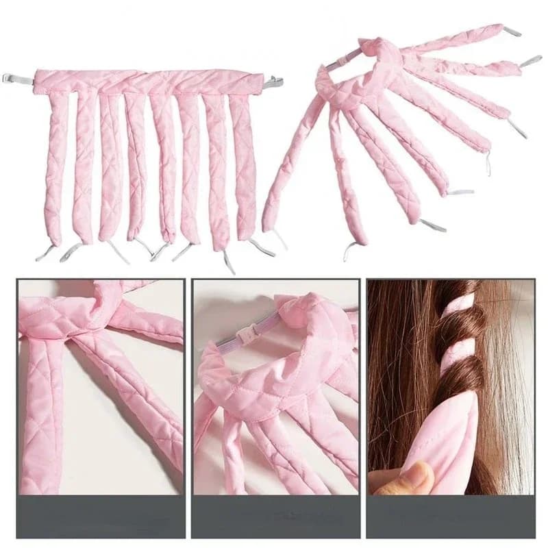 Fa-da-te hair styling tools, without heat curls, hair curlers with soft ribbon for hair, spiral curlers without heat