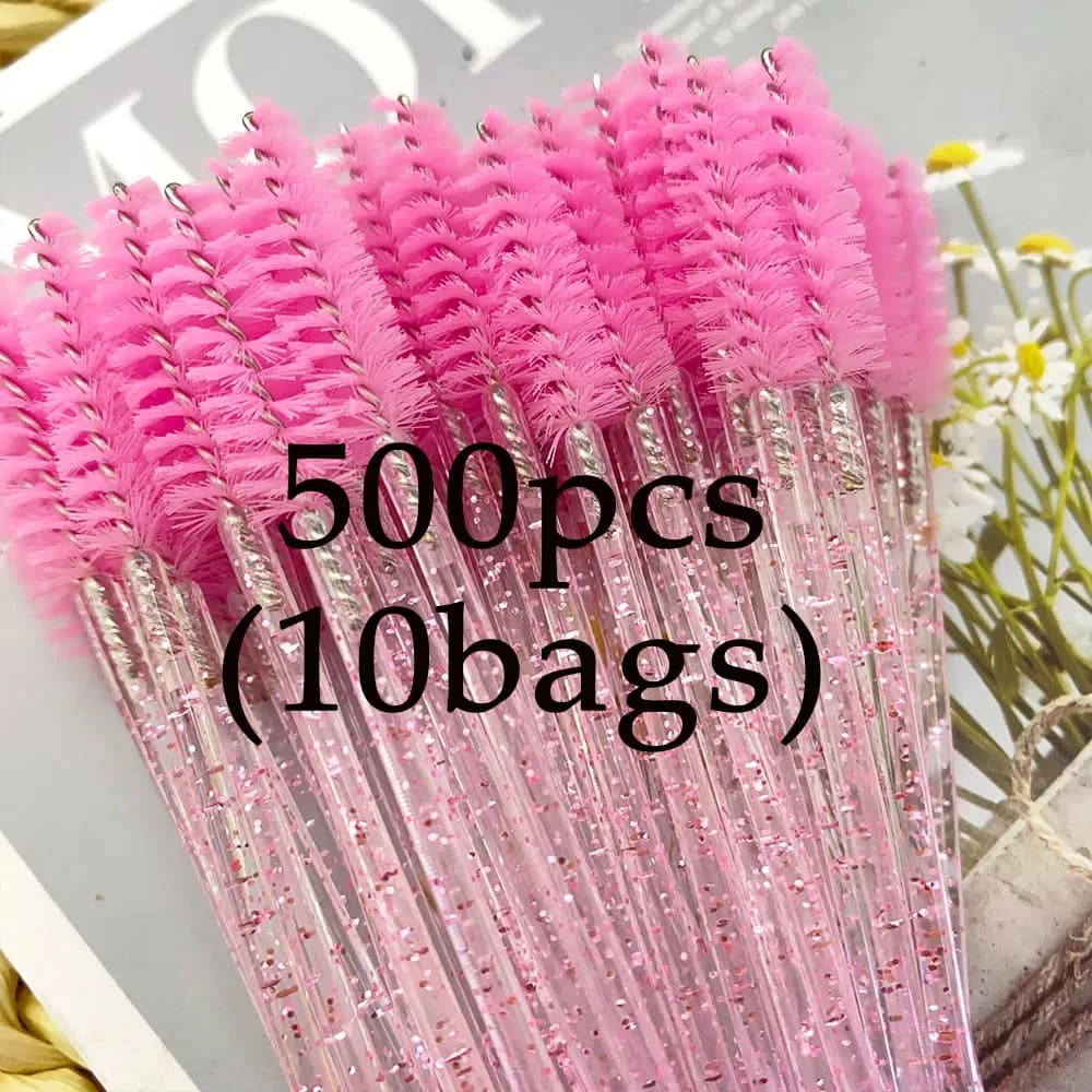 500 pcs Use And Drop Mascara Bacchette Eyebrow Brushes Eyebrow Extension Eyebrow Tools Wholesale Colored