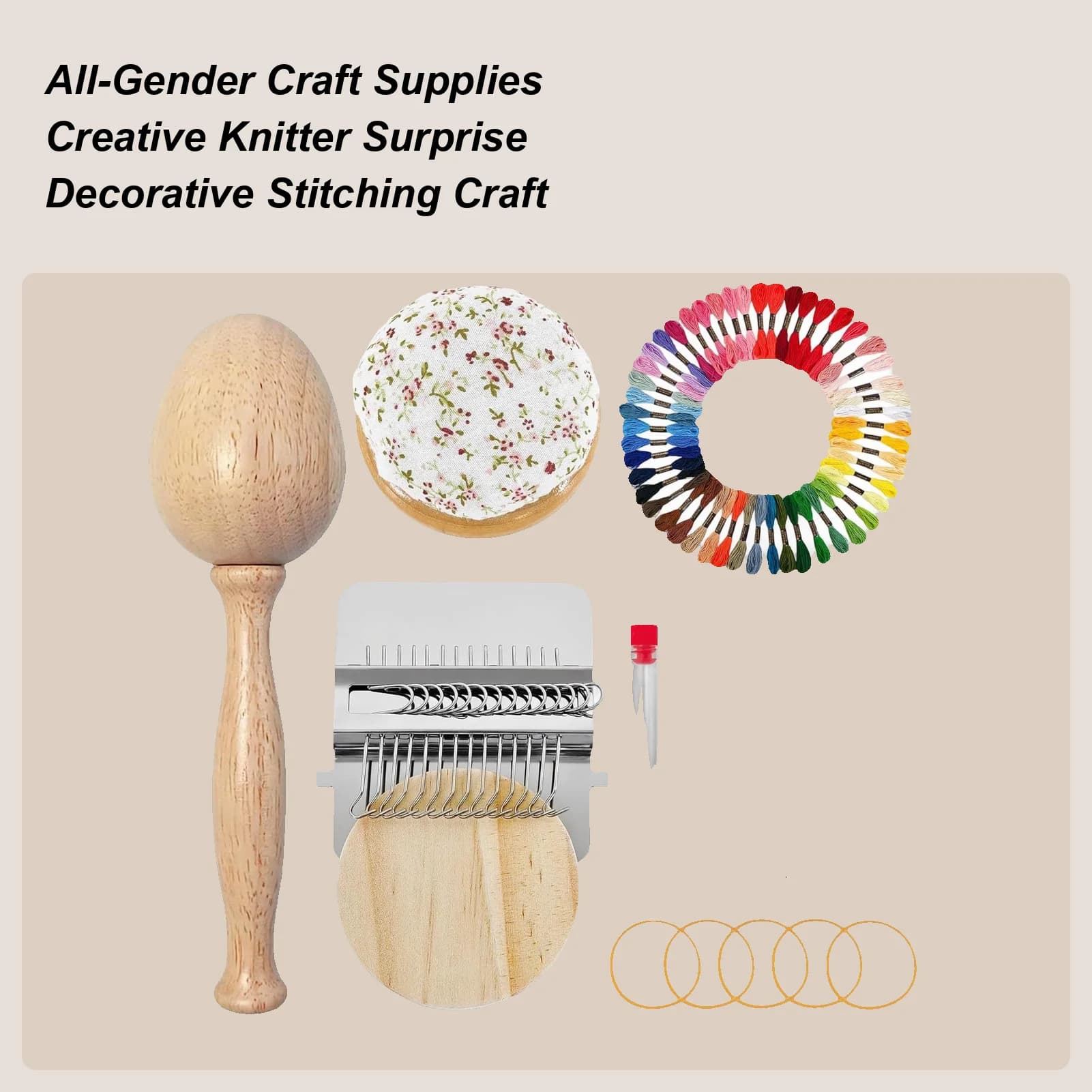 Fungo per rammendo Piccoli accessori portatili per artigianato rapido con ganci e kit per rammendo calzini in filato per uomini donne Principianti Sarti