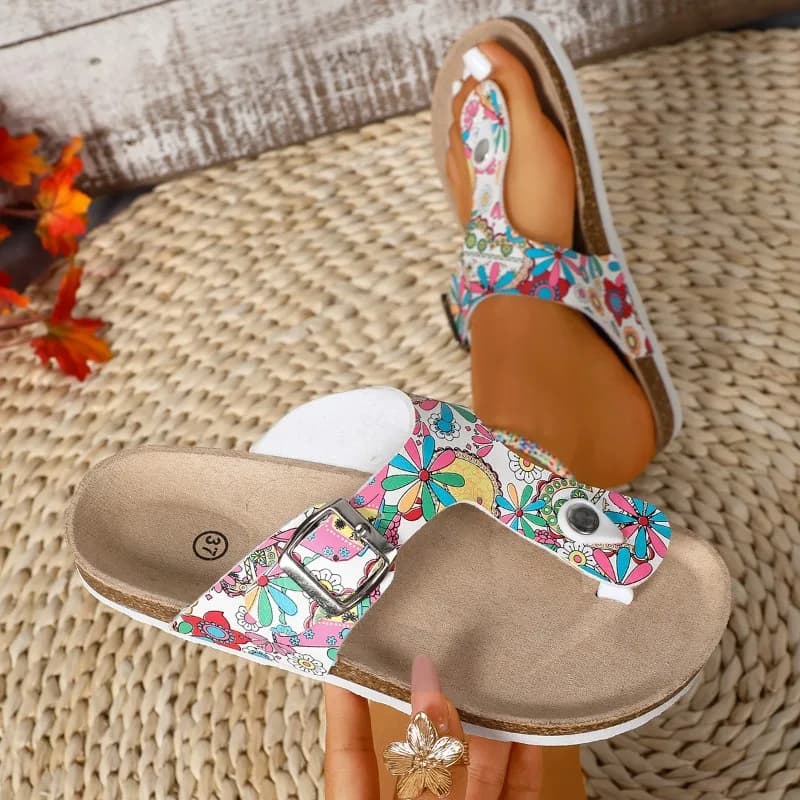 Nuovi Sandali Donna Estivi 2026 Stile Stamp Comodi, alla Moda, Casual, con Clip-toe, Leggeri e Resistenti all'Usura