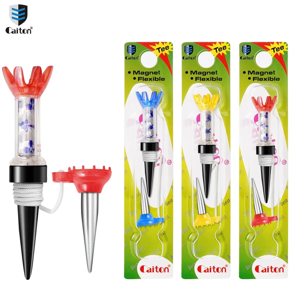 Maglietta per palline da golf Caiton – Punte metalliche durevoli, 3 colori, 70 mm/2,75 pollici, migliora l'accurità e la distanza, attrezzatura da golf essenziale