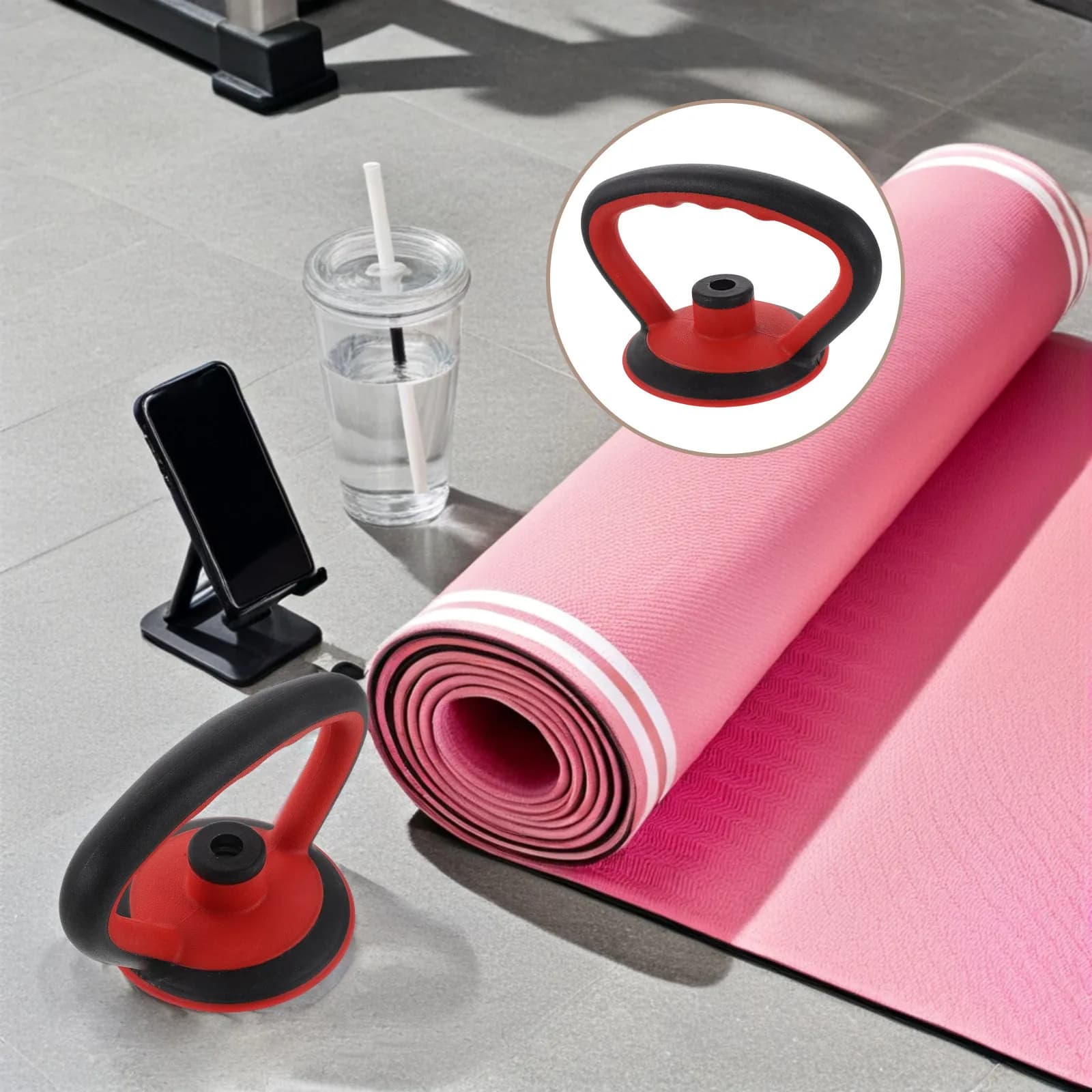 Fitness Kettlebell Handle Ergonomic Grip Converter for Dumbbell Adaptation Heavy Duty Kettle Bell Grip Attachment for Home Gym