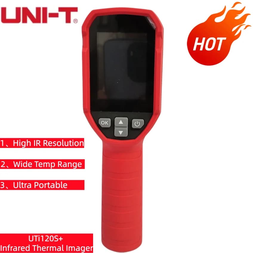 UNI-T Thermocamera UTi120S+ with Contactless IR Thermometer, Heat Analyzer for Electrical Maintenance, Alarm Temperature and PC Analysis