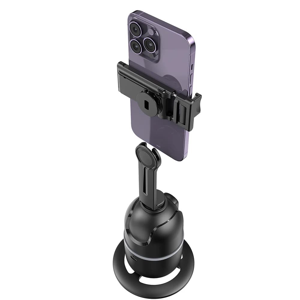Tripod with automatic face tracking, no phone camera support with app, with remote control cardanic stabilizer and gestures, rechargeable for Vlog