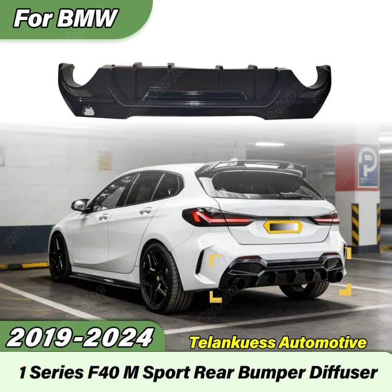 For BMW Series 1 F40 M Sport 2019 2020 2021 2022 2023 2024, Rear Diffuser Car Kit for Competitive Hatchback Model