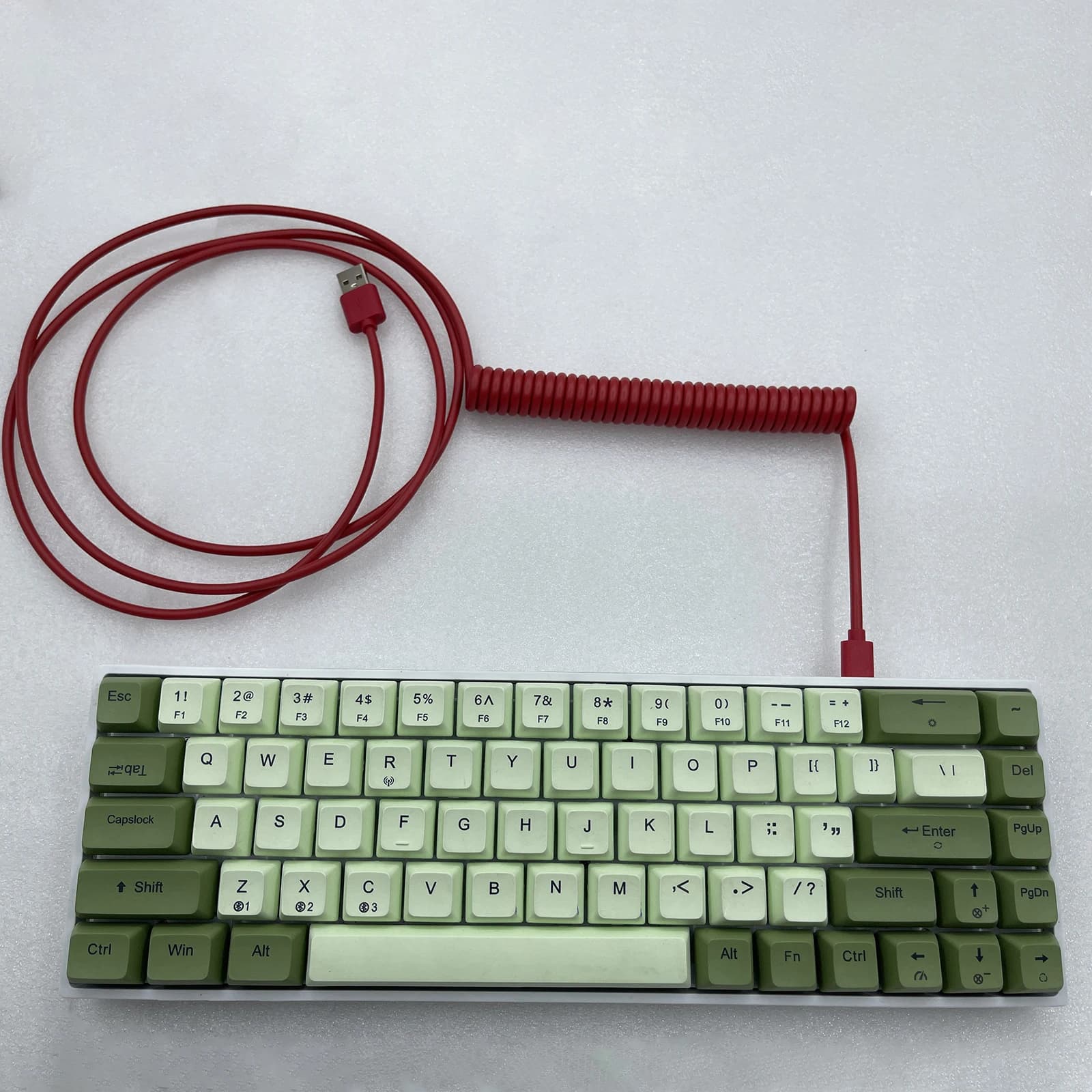 Cavo dati per tastiera meccanica in PU, da Type-C a USB, a spirale, con connettore Aviator, 1,5-3m, per periferiche computer