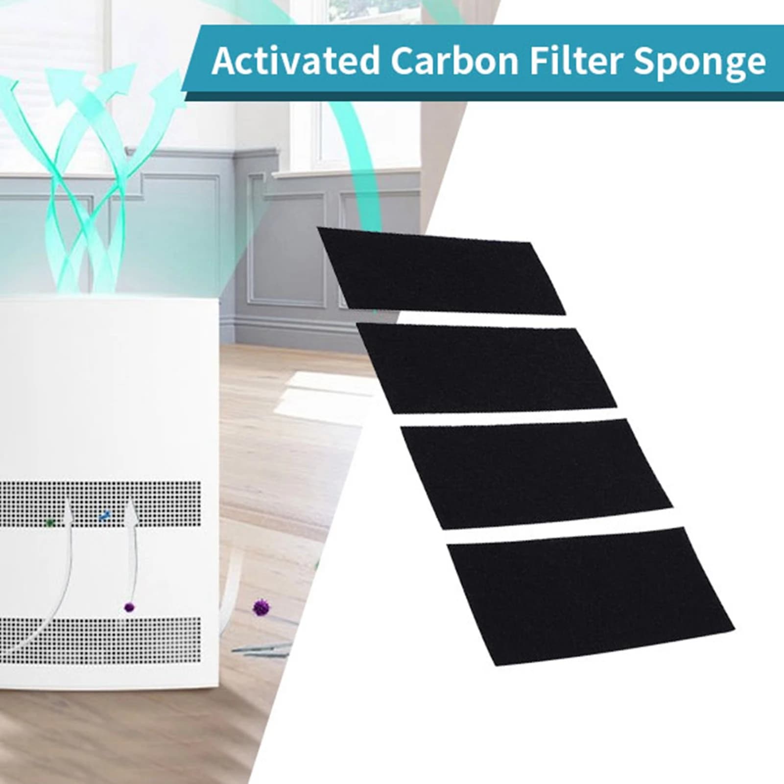 Replacement Carbon Sponge Filters 4 Replacement Carbon Sponge Filters For Holmes Total Air Purifier Replacement Sponge Filters
