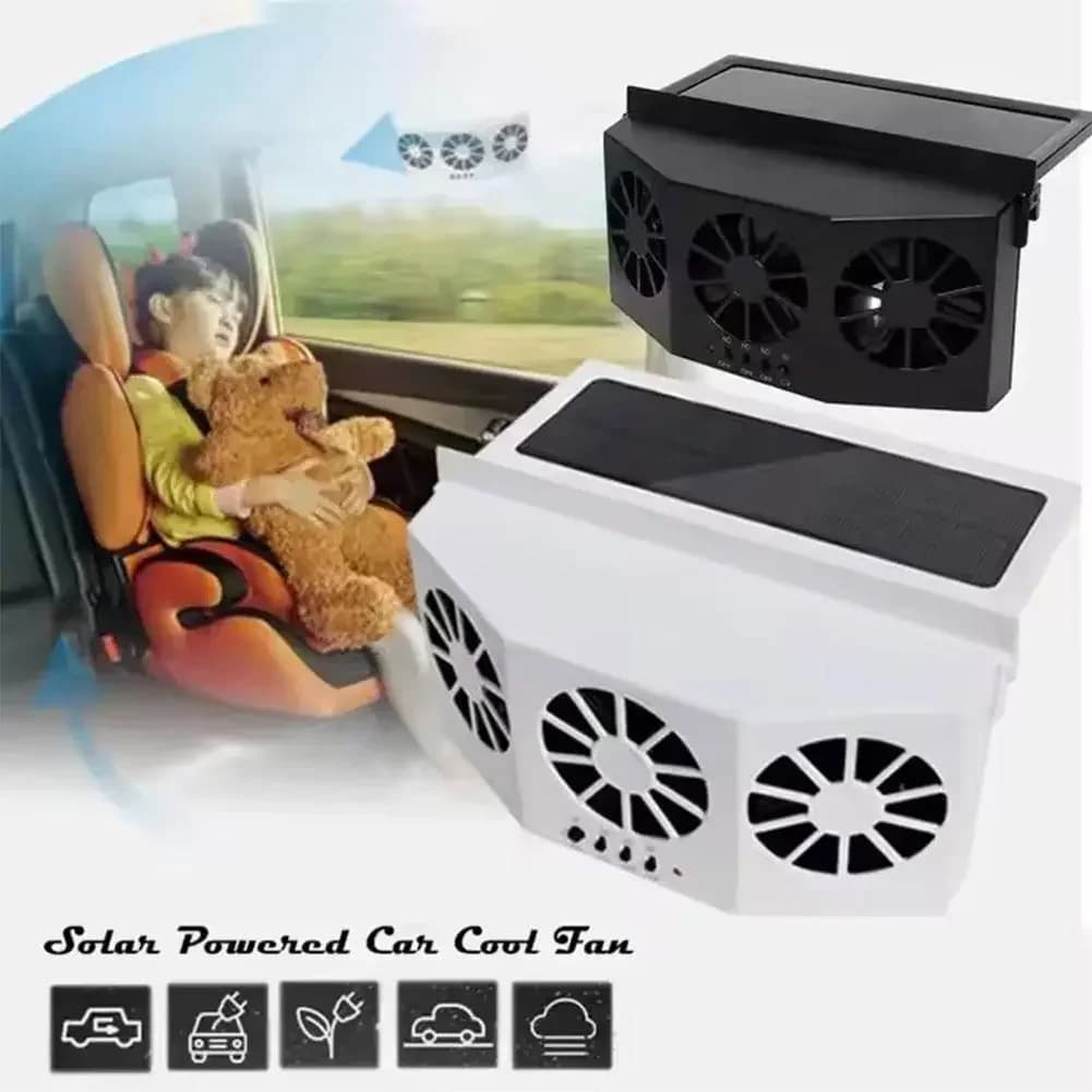 Ventola di raffreddamento a 3 teste Alimentata tramite USB Purificatore d'aria per auto Ventola per radiatore Sfiato per finestra Ventilazione fredda Accessori interni