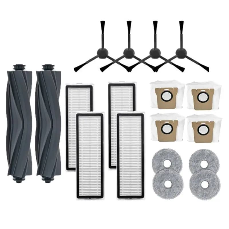 ABJT-18PCS Replacement Parts For Dreame Bot L20 Ultra / X20 Pro Robot Vacuum Cleaner Main Side Brush Hepa Filter Mop Dust Bag